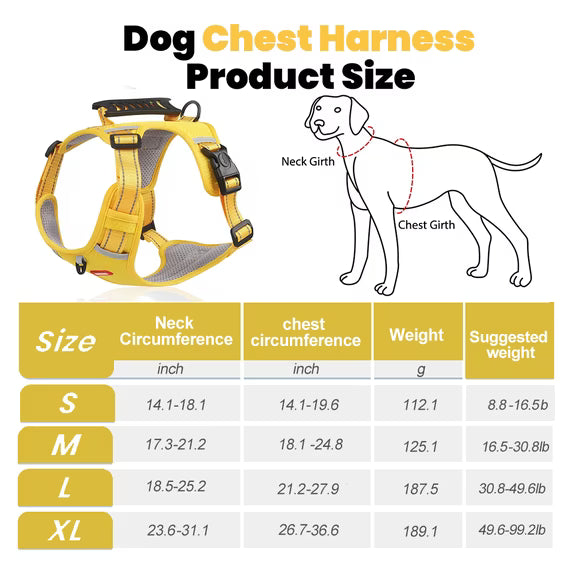 Dog No Pull Easy Control Handle Soft Breathable Reflective Adjustable Dog Harness