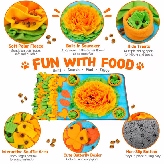 Large Snuffle Mat for Dogs, Interactive Dog Foraging Mat and Sniffing Feeding Mat for Natural Foraging Skills