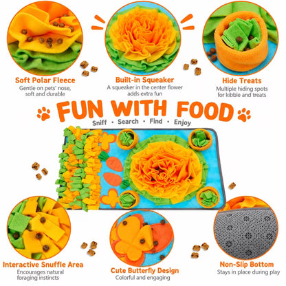 Large Snuffle Mat for Dogs, Interactive Dog Foraging Mat and Sniffing Feeding Mat for Natural Foraging Skills