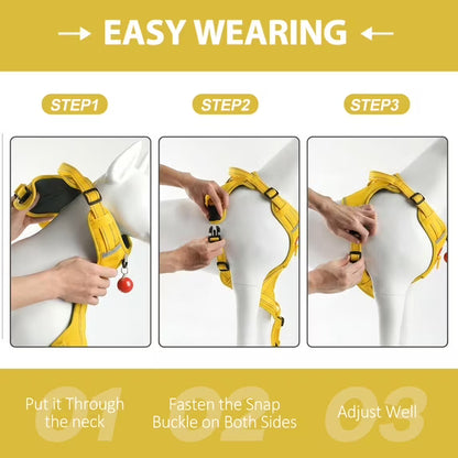 Dog No Pull Easy Control Handle Soft Breathable Reflective Adjustable Dog Harness