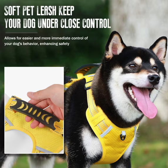 Dog No Pull Easy Control Handle Soft Breathable Reflective Adjustable Dog Harness