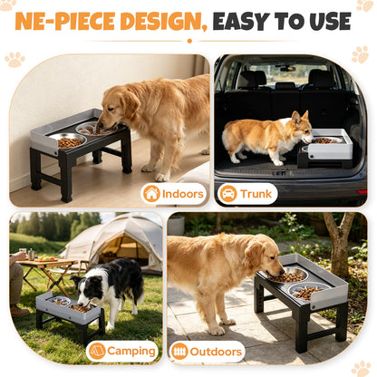 Elevated Dog Bowls Feeding, Raised Dogs Bowl Stand for Medium Large Dog