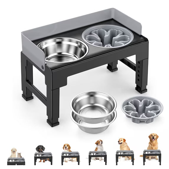 Elevated Dog Bowls Feeding, Raised Dogs Bowl Stand for Medium Large Dog