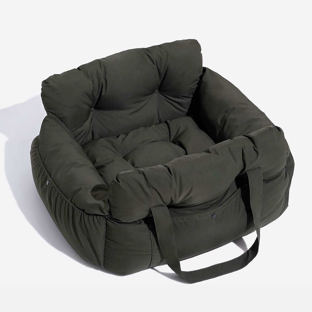 Dog and Cat Car Seat Bed for Small Pets, Portable Pet Travel Booster Seat with Soft Cushioned Support