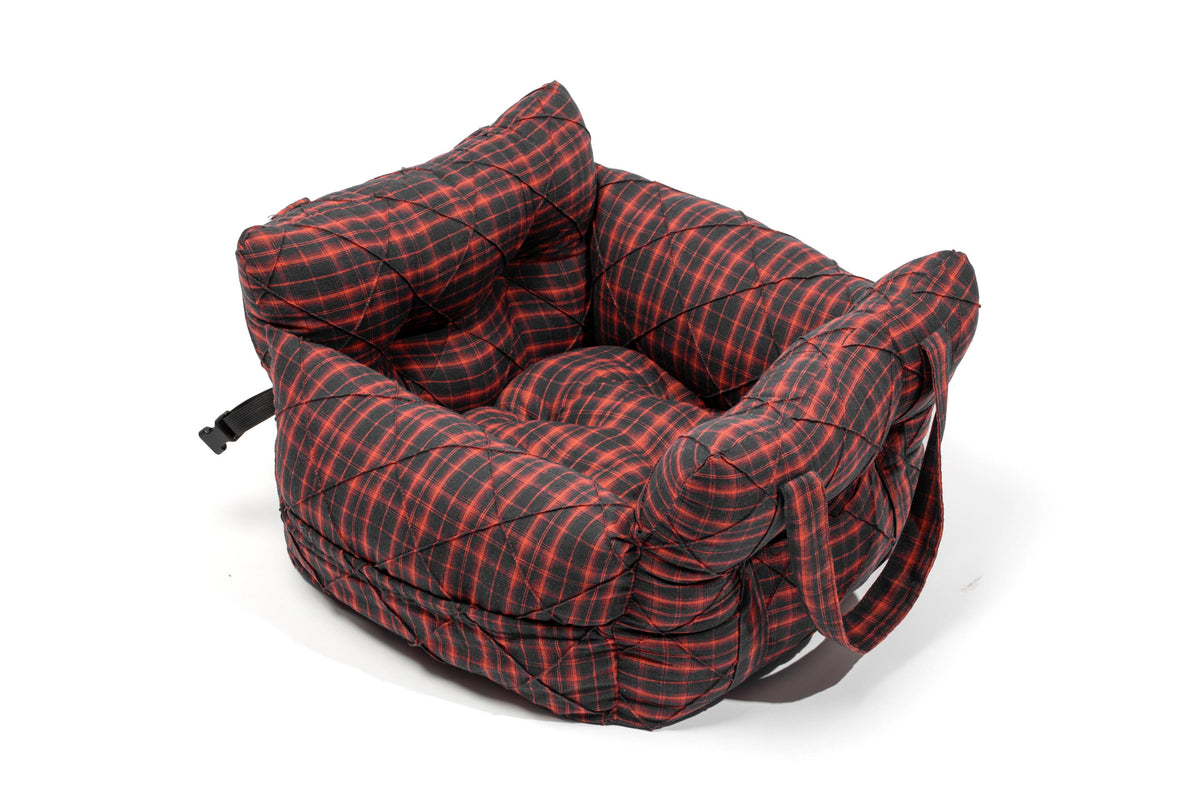 Dog and Cat Car Seat Bed for Small Pets, Portable Pet Travel Booster Seat with Soft Cushioned Support