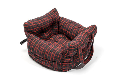 Dog and Cat Car Seat Bed for Small Pets, Portable Pet Travel Booster Seat with Soft Cushioned Support