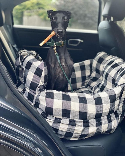 Dog and Cat Car Seat Bed for Small Pets, Portable Pet Travel Booster Seat with Soft Cushioned Support