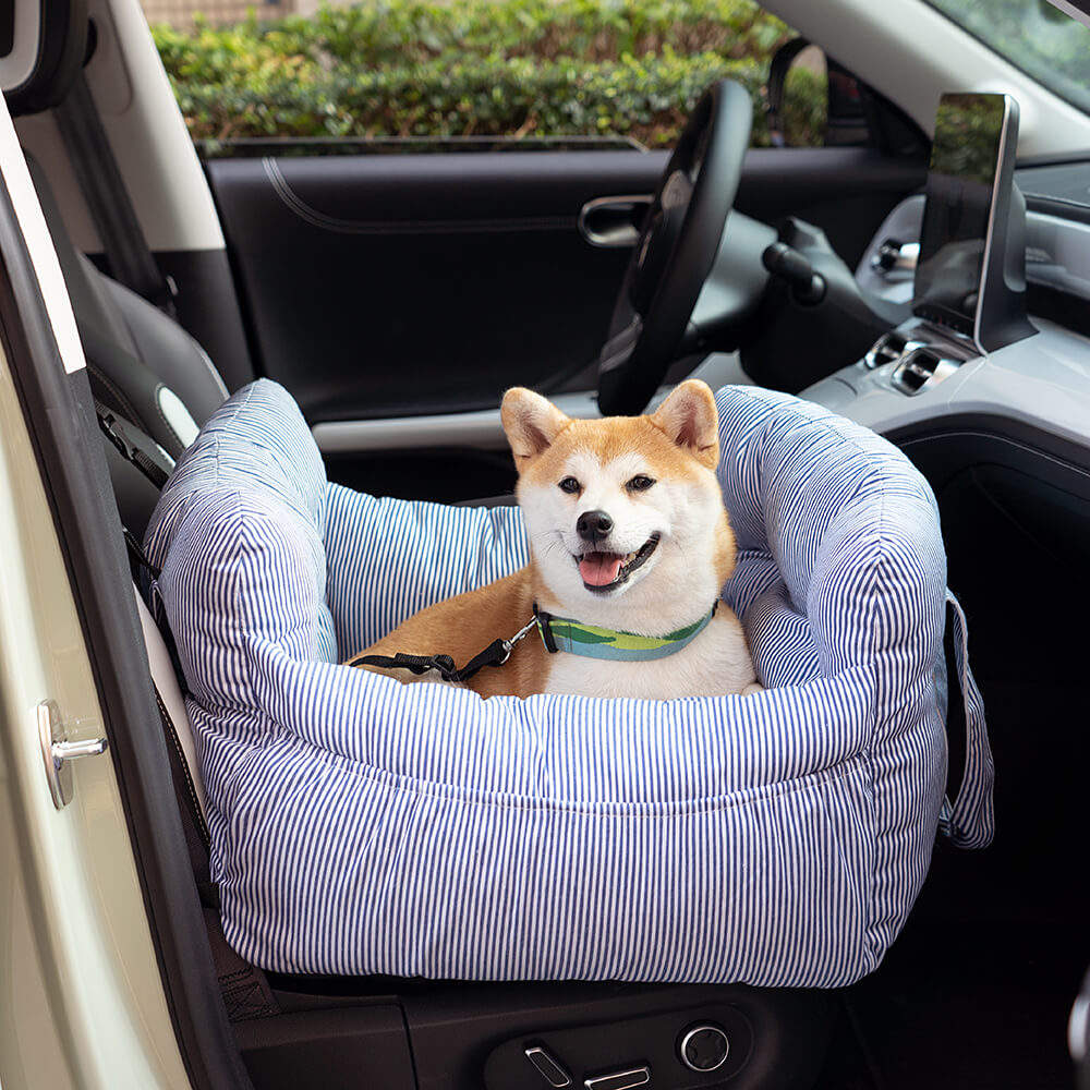 Dog and Cat Car Seat Bed for Small Pets, Portable Pet Travel Booster Seat with Soft Cushioned Support