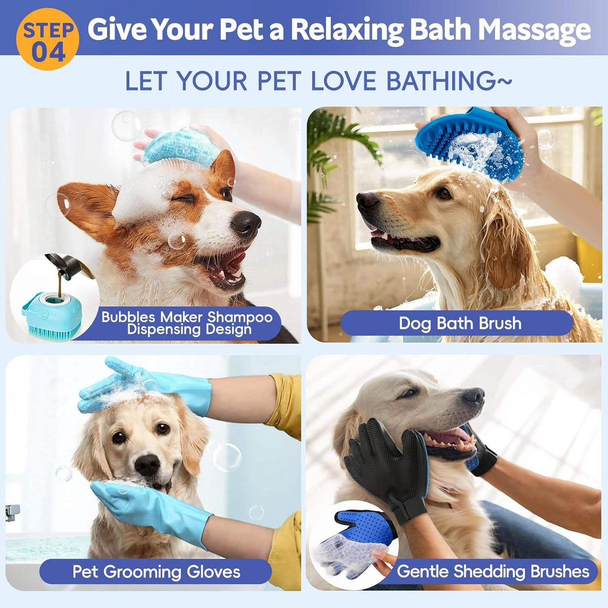 13-Piece Dog Grooming Kit for Dogs and Cats with Pet Hair Remover, Brushes, Combs and Portable Storage Bag