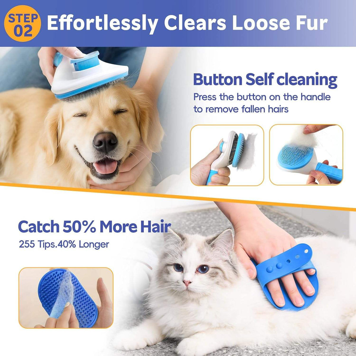 13-Piece Dog Grooming Kit for Dogs and Cats with Pet Hair Remover, Brushes, Combs and Portable Storage Bag