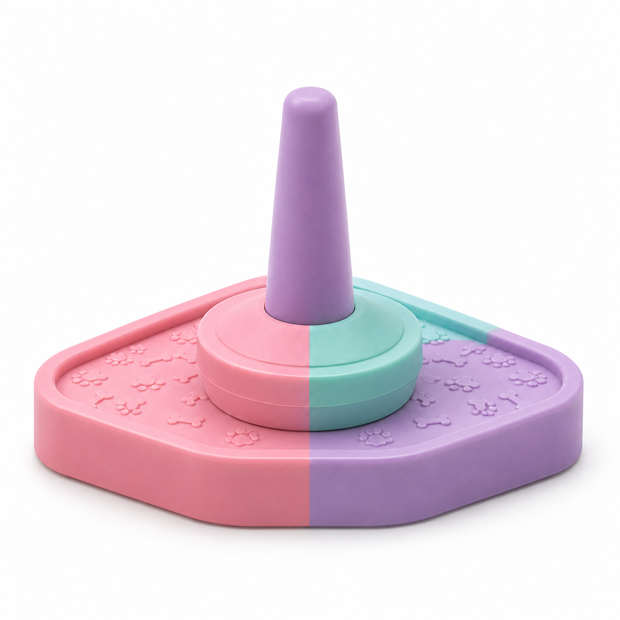 Interactive Stacking Ring Pet Toy for Cats and Small Dogs – Pink, Mint and Purple