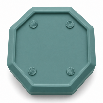 Octagonal Food and Water Bowl for Cats and Dogs – Teal Green
