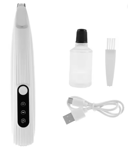 Cordless Pet Paw Hair Trimmer with LED Light – Low Noise Grooming Clipper
