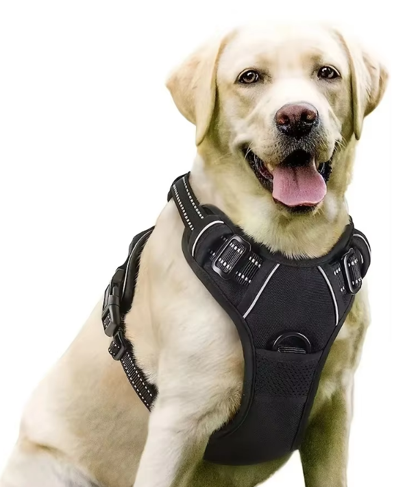 Reflective No-Pull Dog Harness with Easy-Lift Handle – Adjustable Vest for Walking & Training